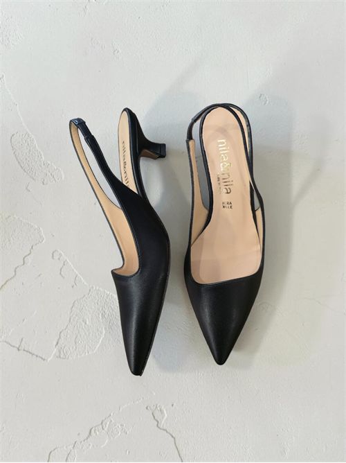 slingback scollo asimmetrico NILA NILA | AB894M115NERO